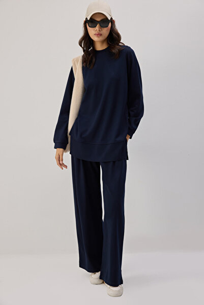 Touché Privé Tunic Pants Steel Knitted Set