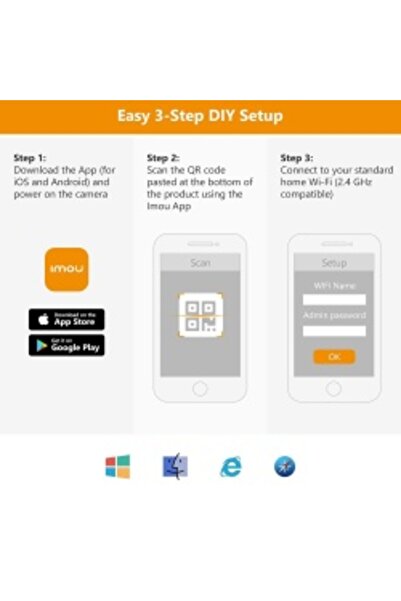 Imou Cruiser 2C 5MP Outdoor Wi-Fi Camera, Night Vision, Motion Detection, IP66 – IPC-S7CP-5M0WE