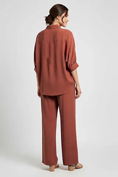 Muchmy 2 Pcs Women Co-ord Set Women Clothing Set Casual Girls Top Collar Shirt and Bottom Lady's Outfit