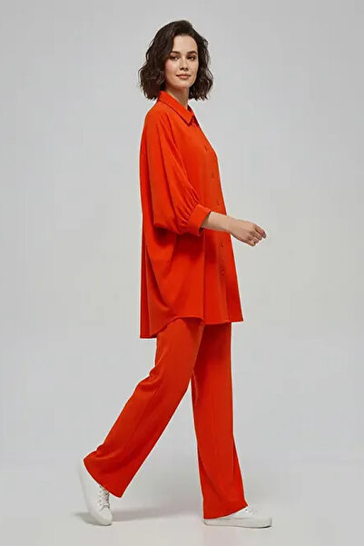 Muchmy 2 Pcs Women Co-ord Set Women Clothing Set Casual Girls Top Collar Shirt and Bottom Lady's Outfit