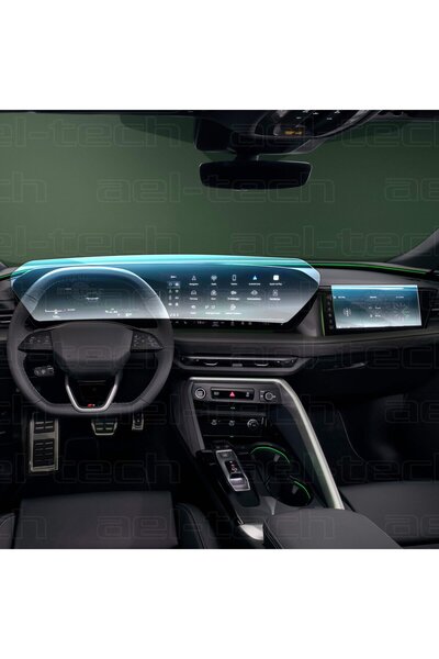 ael-tech نظام الملاحة المتوافق مع أودي Q5 الجديد والعدادات الرقمية، طبقة حماية نانو 9H، مجموعة من قطعتين 2025