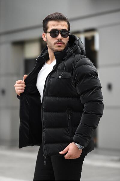 LORD life Men's New Season Hooded Mock Neck Puffer Jacket