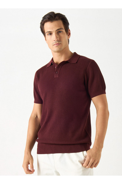 FAV Ribbed Polo T-shirt with Short Sleeves