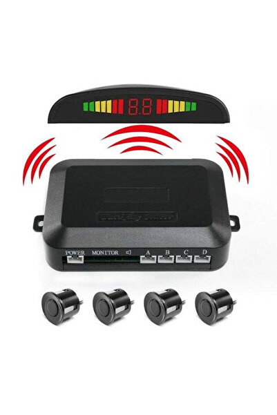 OEM Senzori de parcare cu afișaj LED digital, 4 senzori, Negru