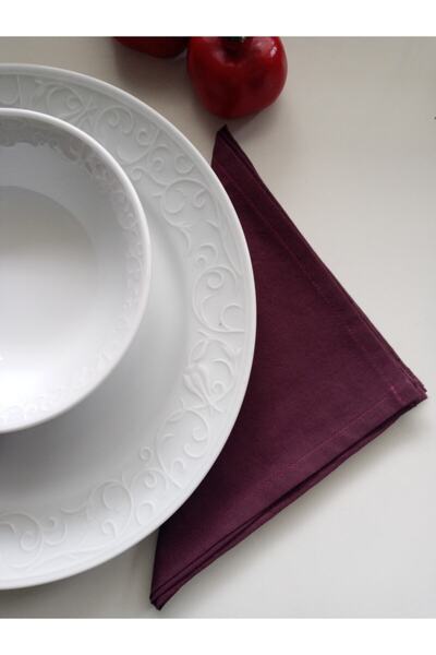 PİTİPİTİ Ev Tekstili ve Dekorasyon Black Poplin Fabric Napkin Set of 2