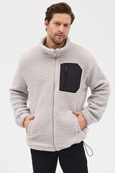 bh collection سترة سويت شيرت من القطيفة للجنسين تحتوي على قصة فضفاضة جيوب