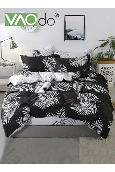 VAODO مجموعة أغطية سرير مريحة من 4 قطع، قابلة للتنفس وناعمة، لطيفة على البشرة، بما في ذلك ملاءات وغطاء لحاف و2 قطعة