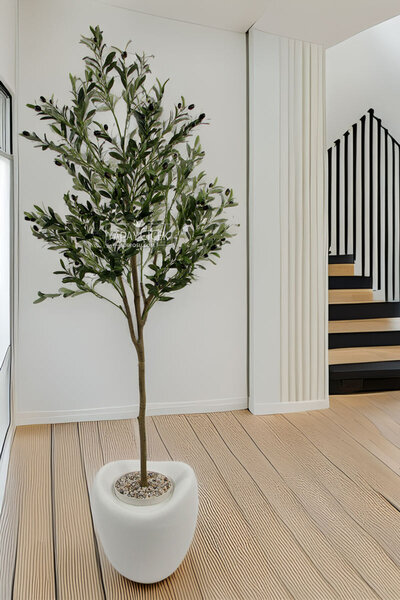 Yapay Çiçek Deposu Yapay Ağaç Dinazor Yumurtası Saksıda Zeytin Ağacı 195 cm A...