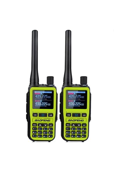 BAOFENG 2li set Yeşil UV-5R Mini Dual Band Telsiz (VHF/UHF) – 5W Güç, Bluetooth, Type-C Şarj