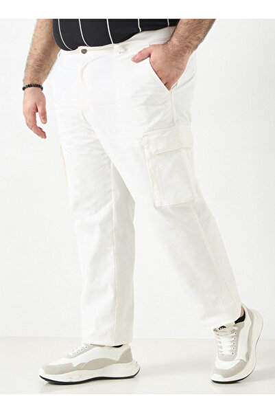 FAV Plus Size Regular Fit Trousers with Cargo Pockets