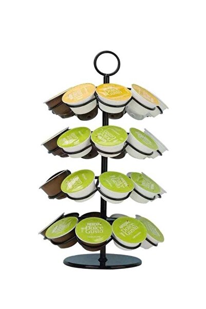 Generic 360-Degree 4-Layer Stainless Steel Rotating Standing Coffee Stand, Easy To Access, Can Store Up To 3