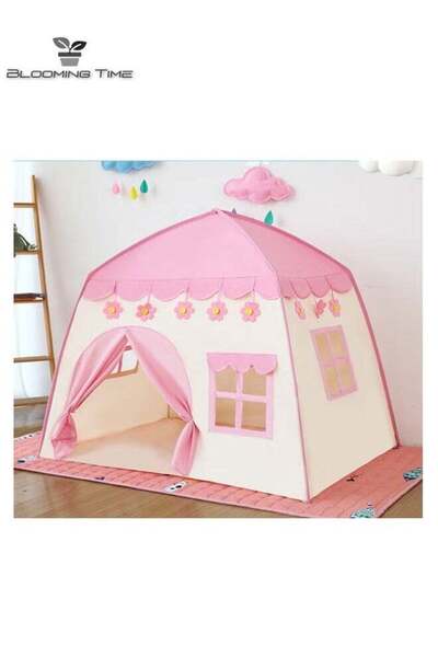 BLOOMING TIME خيمة لعب منزلية قابلة للطي للأطفال لألعاب داخلية وخارجية