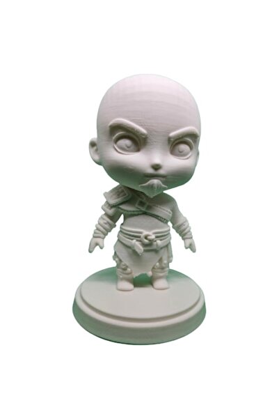IMALDI PRO Funko Pop-style figurine inspired by Kratos (God of War), unpainted white, 13 cm