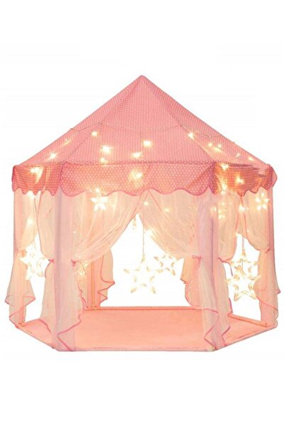 BLOOMING TIME Hexagonal Spire Princess Game Tent, Game House Tent, Tulle Mosquito Proof Indoor And Outdoor Can Be