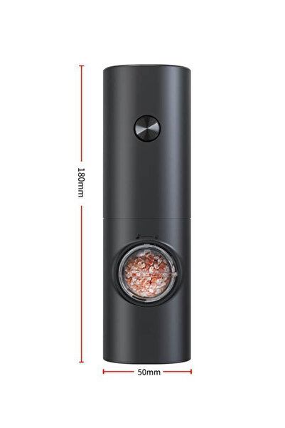 X SPRING Electric Pepper Grinder - Adjustable Coarseness Ceramic Grinder with Built-in LED Light