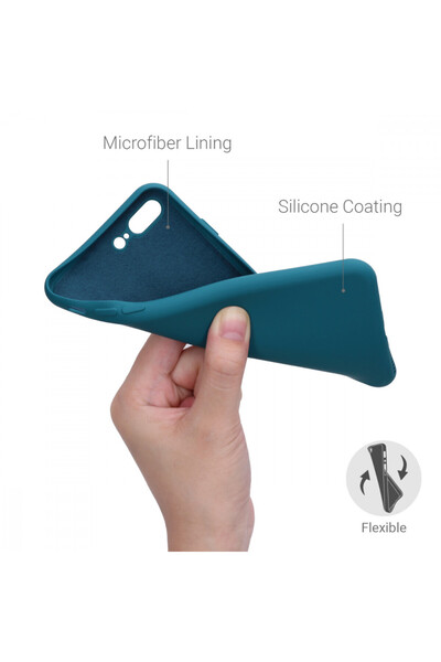 KWmobile Case for Apple iPhone 8 Plus / iPhone 7 Plus, Silicone, Green, 49981.57