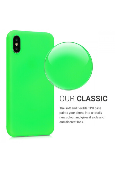 KWmobile Case for Apple iPhone X / iPhone XS, Silicone, Green, 43940.44