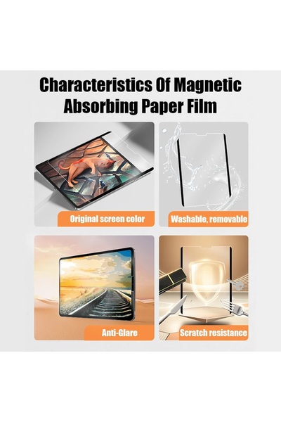 UnDePlus Apple iPad Mini 7 (A17 Pro) Mini 6 Multi-Use Magnetic Paper Like Screen Protector