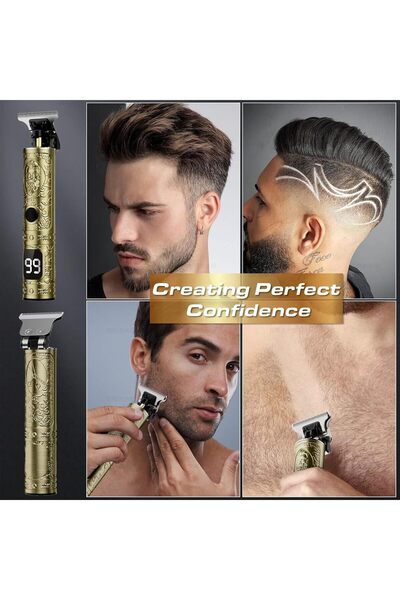 LA' PRECIOUS Cordless Zero Gapped Hair Trimmer & Beard Clippers - Gold