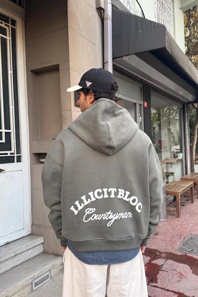 Flaw Wear Illıcıt Bloc Countiyman Embroidered Zipper Hoodie
