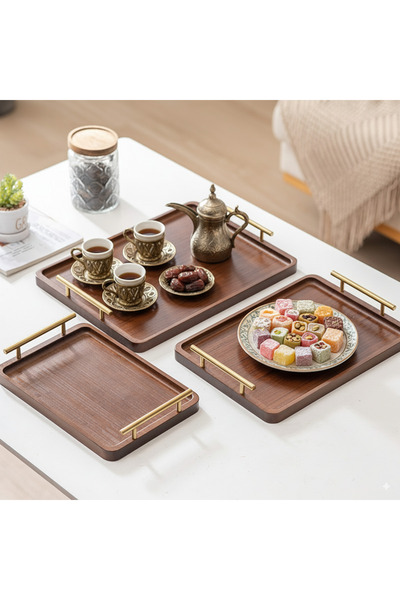 KB One Serving tray, coffee tray, High quality Plate for Tea, Fruits, and Decor,40*30cm