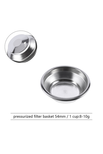 Choice3 54mm 1Cup Filter 51MM/54MM/58MM Pressurized 1 hole Coffee Filter Basket Single/Double Cup Fit For Po