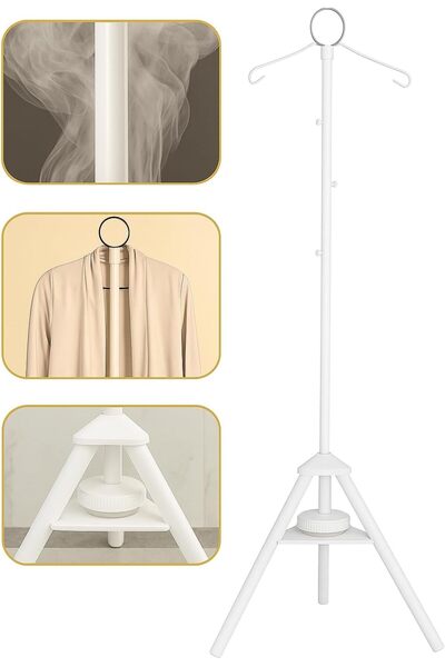 adak Clothes Incense Burner Stand - Bakhoor Burner Hanger for Steaming Clothes (White)