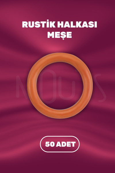 Moud's Rustični prsten za zavese u boji hrasta, 50 komada