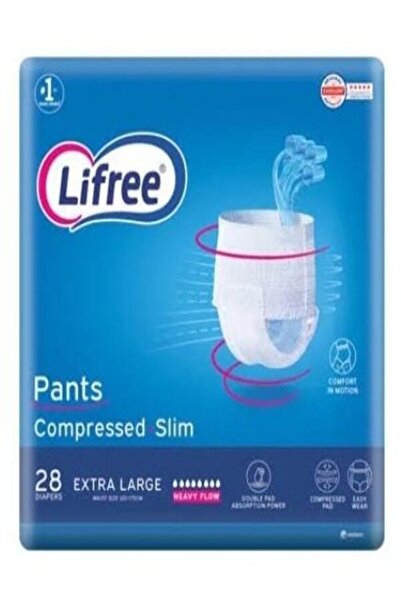 Lifree بنطلون ضيق مضغوط كبير جدًا ذو تدفق ثقيل مقاس 28 بوصة