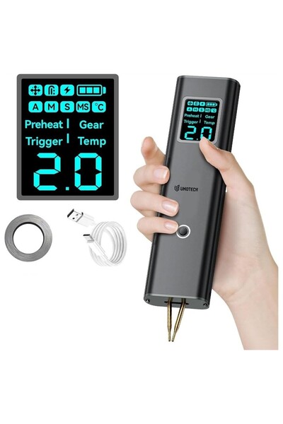 UmoTech Punta Kaynak Makinesi El Tipi Dijital Ekranlı Taşınabilir Batarya Nok...