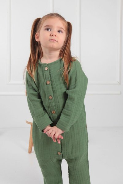 Cuckoo Cotton Baby Muslin Jumpsuit