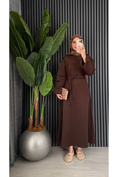 Molly Nelly Γυναικείο μακρύ φόρεμα με δαντέλα μπροστά και λεπτομέρεια με κορδόνια