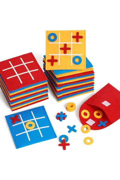 Bukela لعبة تيك تاك تو صغيرة للأطفال والعائلة - عبوة من 12 قطعة (بوكيلا)