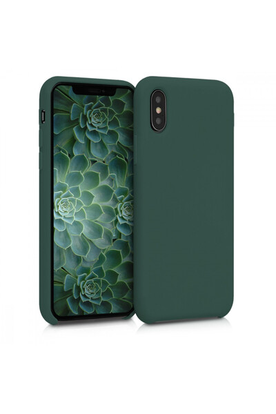 KWmobile Case for Apple iPhone X / iPhone XS, Silicone, Green, 46313.169
