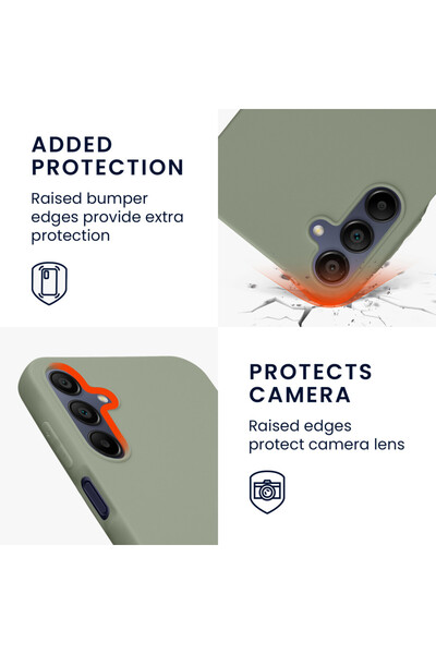 KWmobile Case for Samsung Galaxy A15 5G, Light Green, Silicone, KWM000021MH009C