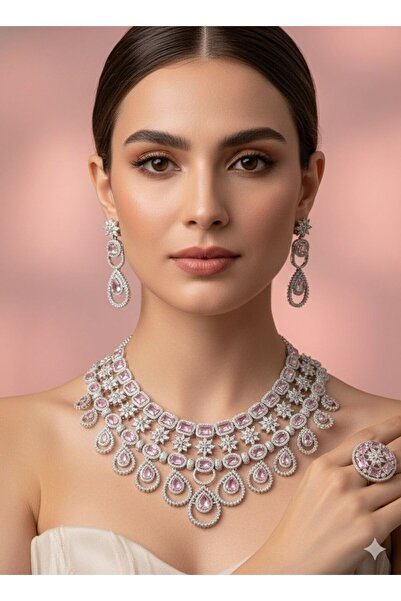 Nobrand مجموعة قلادات من الزركون عالي الجودة