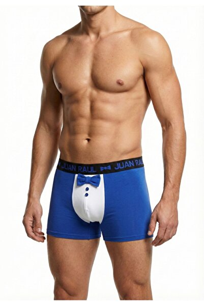 Serena Men's blue boxers with bow tie