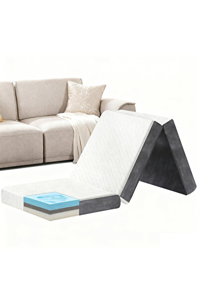 Pomefar Foldable Mattress,4 InchPortable Bed Mattress Non-Slip Bottom for Travel,Camping,Floor