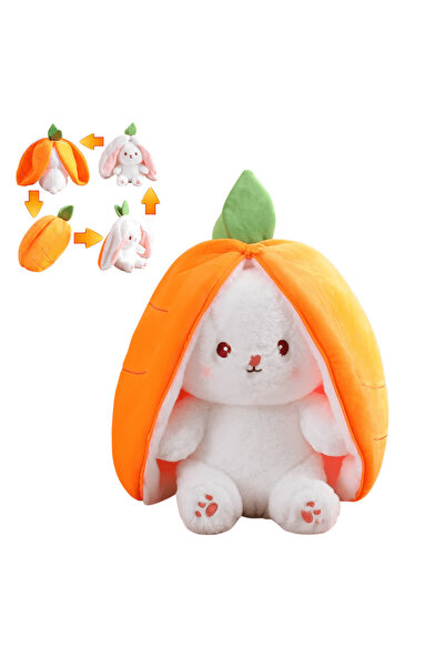 DrKala Plush Toy 'Strawberry' Bunny, 25 cm, Orange – Soft & Velvety
