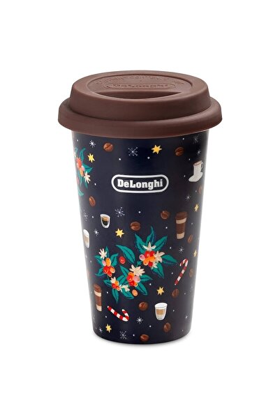 DELONGHİ Christmas Thermal Mug DLSC075, Ceramic, Double-walled, 300 ml