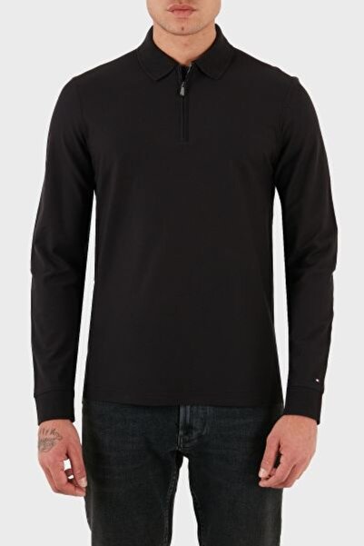 Tommy Hilfiger Pamuklu Regular Fit Pamuklu Yarım Fermuarlı Polo Yaka Sweat Er...