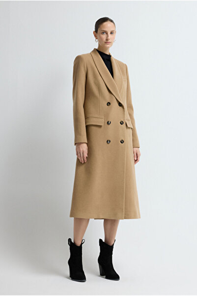 adL Şal Yaka Uzun Kaban