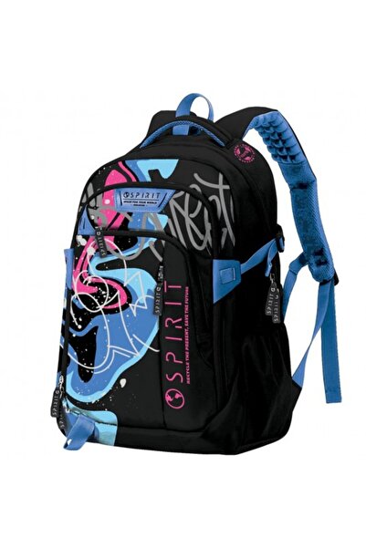 Spirit Backpack Pattern Graffiti, Black/Pink, 49 x 35 x 16 cm