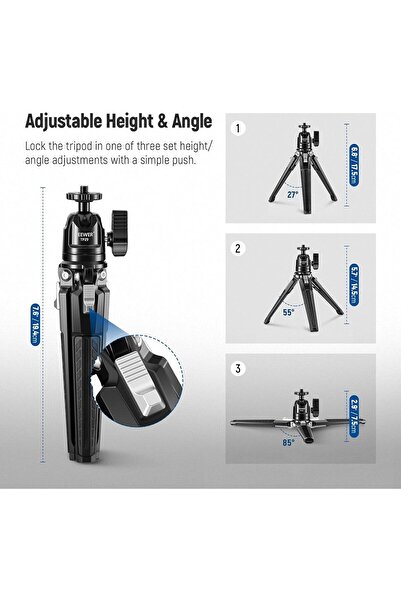 NEEWER Mini Desk Tripod TP29 - 360° Ball Head, Supports 3 kg