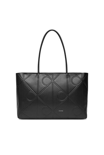 Calvin Klein EMBLEM AOP EMBOSSED LTHR TOTE