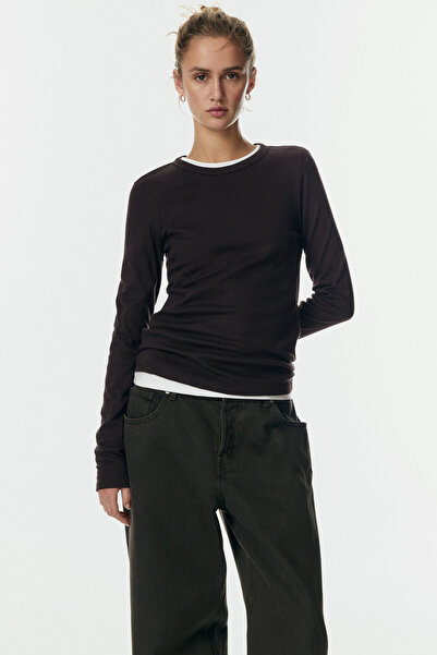 H&M Uzun Kollu Jarse Üst