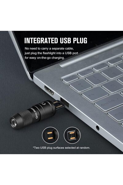 OLİGHT IMINI 2 EDC Rechargeable Keychain Flashlight 2 Pack (Black)