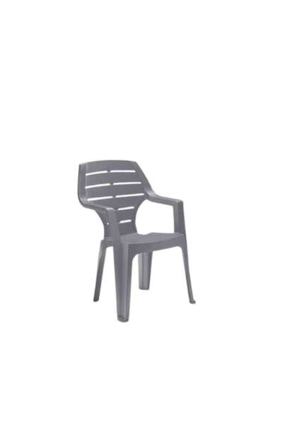 OEM Plastic garden chair, grey, 61 x 58 x 88 cm