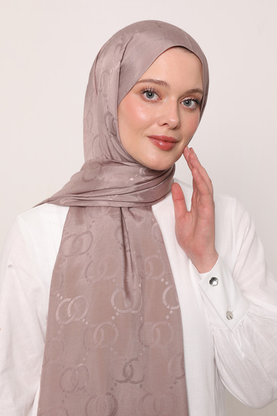 LuvenSara Μεταξωτό σάλι ζακάρ με σχέδιο OO