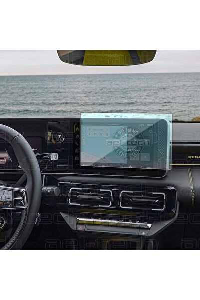 ael-tech شاشة رقمية 10.1 بوصة لسيارة رينو 5 الكهربائية مع واقي نانو 9H